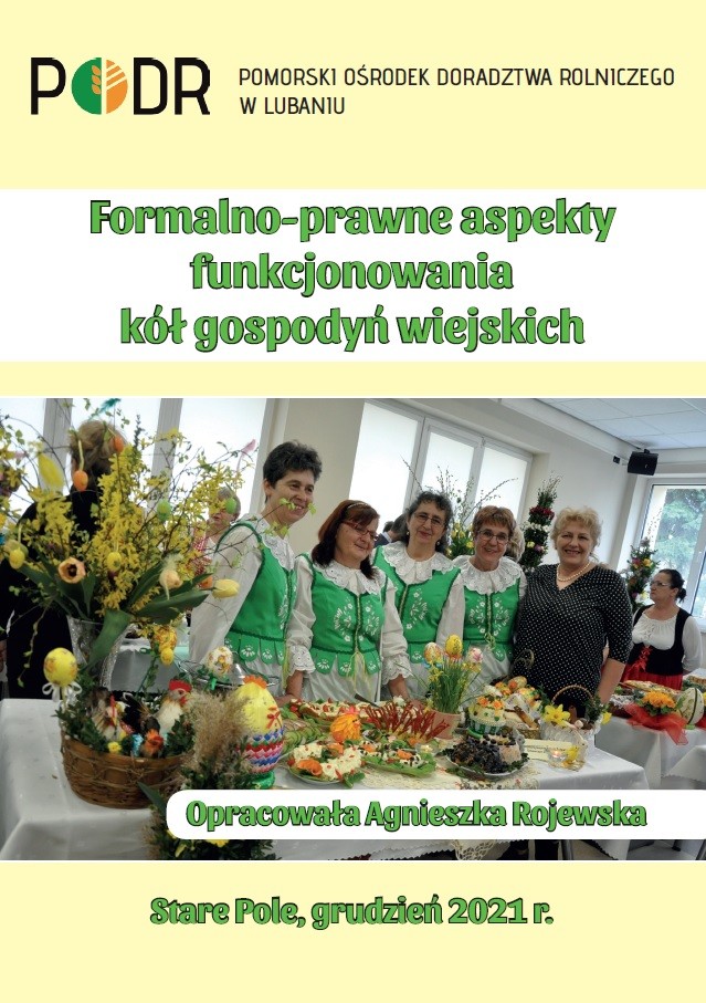 Formalno-prawne aspekty funkcjonowania kół gospodyń wiejskich - okładka
