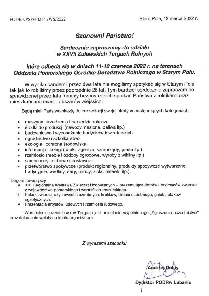 Zaproszenie na targi