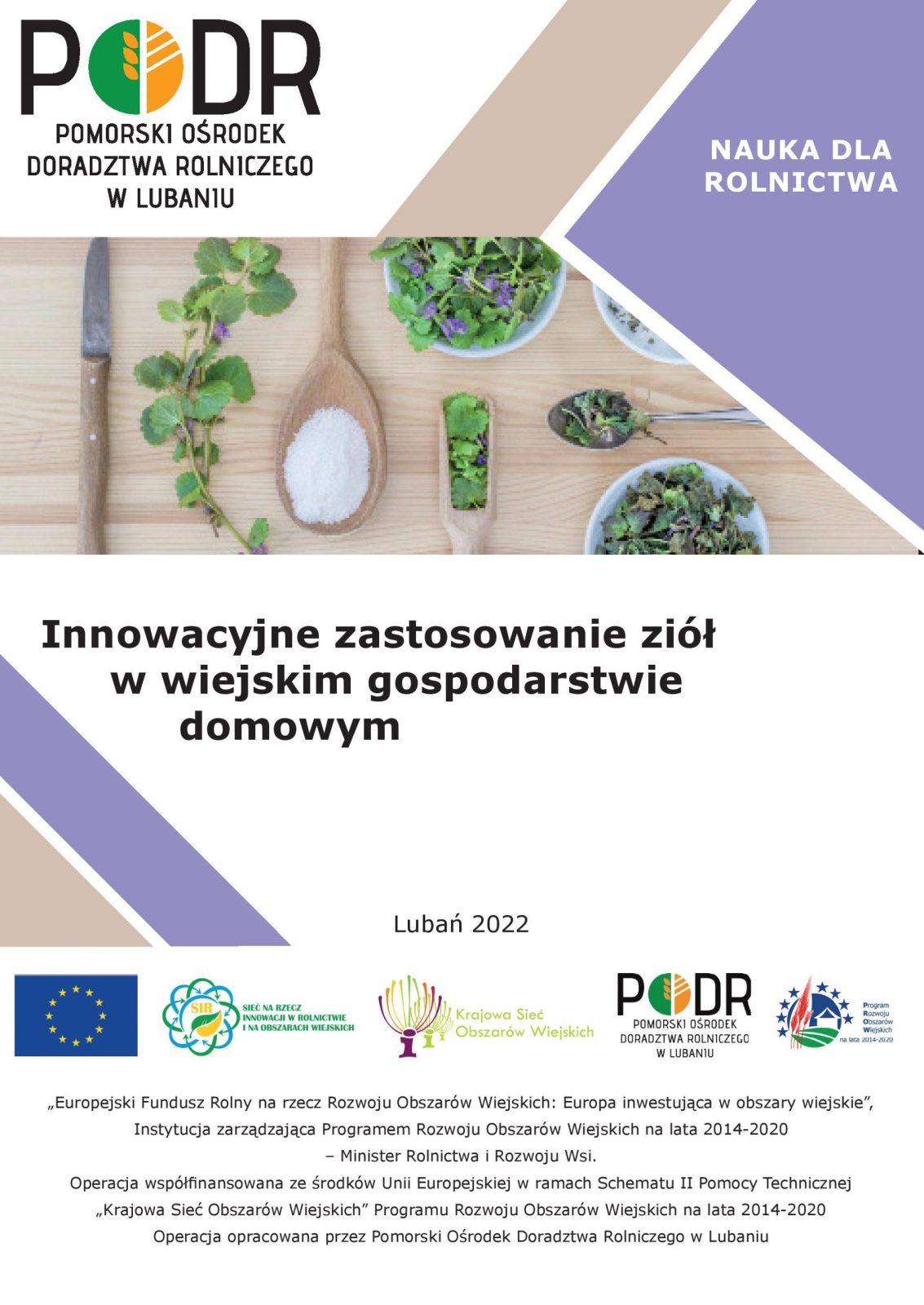 Innowacyjne zastosowanie ziół w wiejskim gospodarstwie domowym - okładka